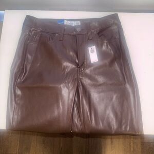 Old Navy Brown Faux Leather Pants
